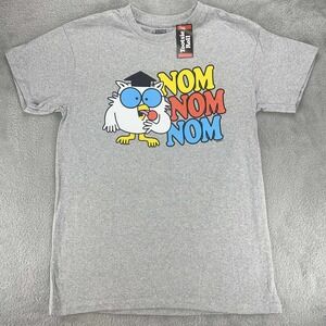 Brisco Brands Tootsie Roll Owl "Nom"‎ Graphic Tee Shirt Size M NWT Funny Retro